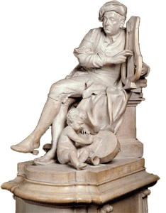 'Handel', statue, Louis François Roubiliac
